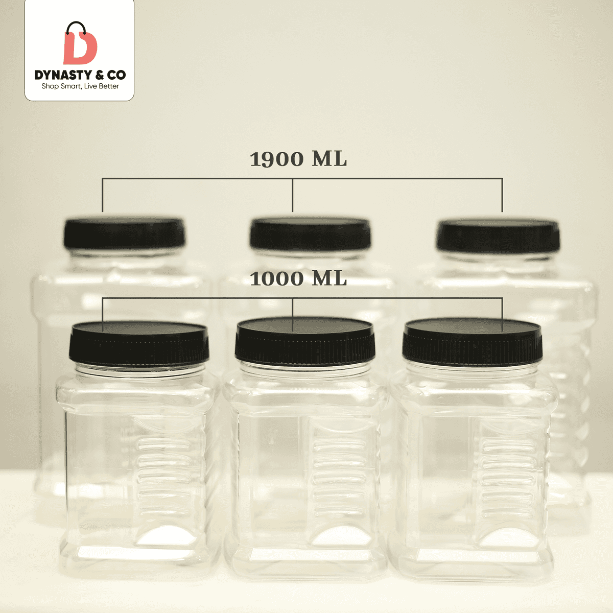 Bulk Storage Jars – 1900ML & 1000ML for Oils & Dry Goods thumbnail 3