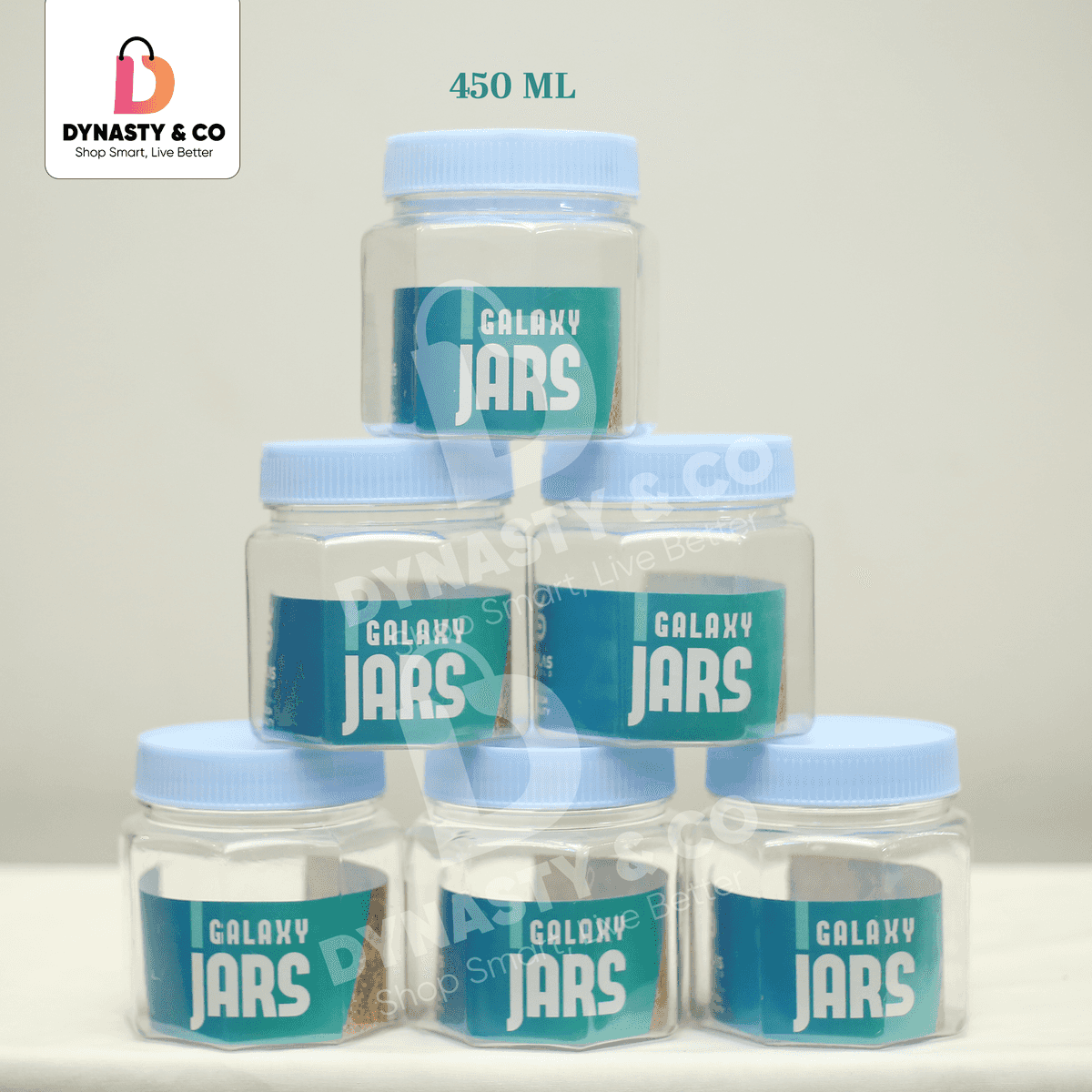 Premium Octagon Jars – 450ML & 750ML with Color Lids thumbnail 4