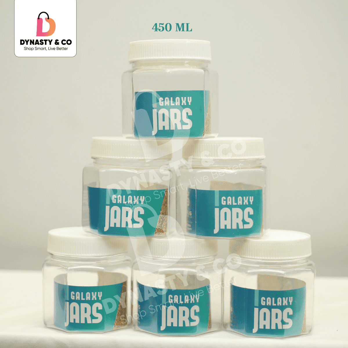 Premium Octagon Jars – 450ML & 750ML with Color Lids thumbnail 3