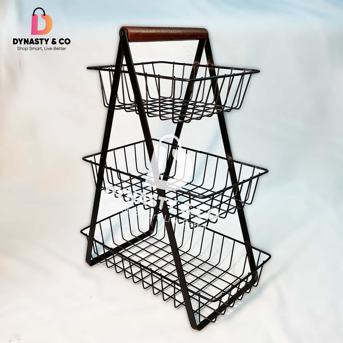 3 Tier Wooden Fruits & Vegetables Basket thumbnail 3