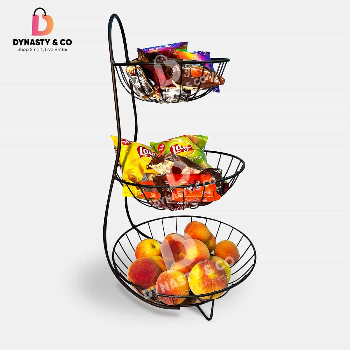 3 Tier Iron Fruit & Vegetable Basket thumbnail 2