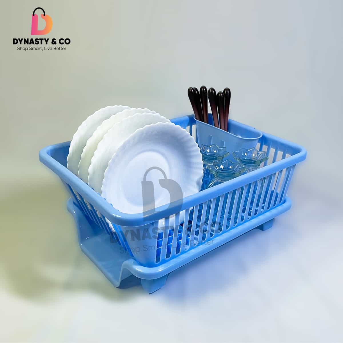 Modern Kitchen Plates Rack with Drain Tray & Spoon Holder thumbnail 5