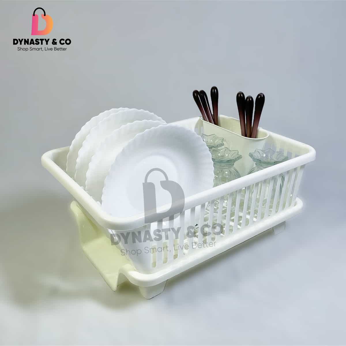 Modern Kitchen Plates Rack with Drain Tray & Spoon Holder thumbnail 6