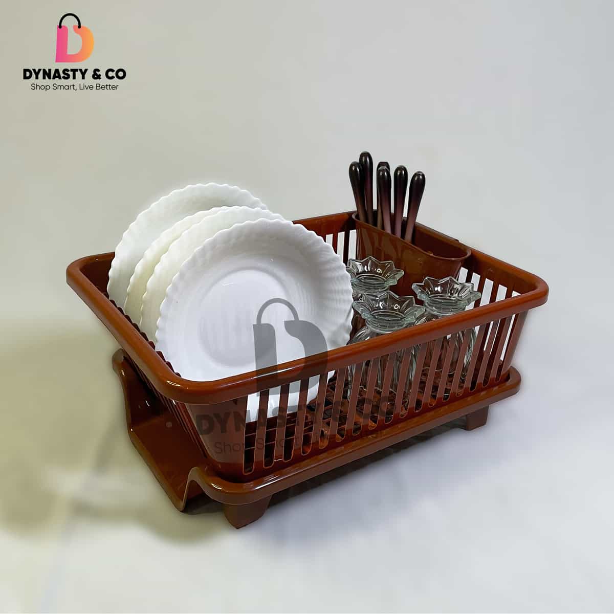 Modern Kitchen Plates Rack with Drain Tray & Spoon Holder thumbnail 7