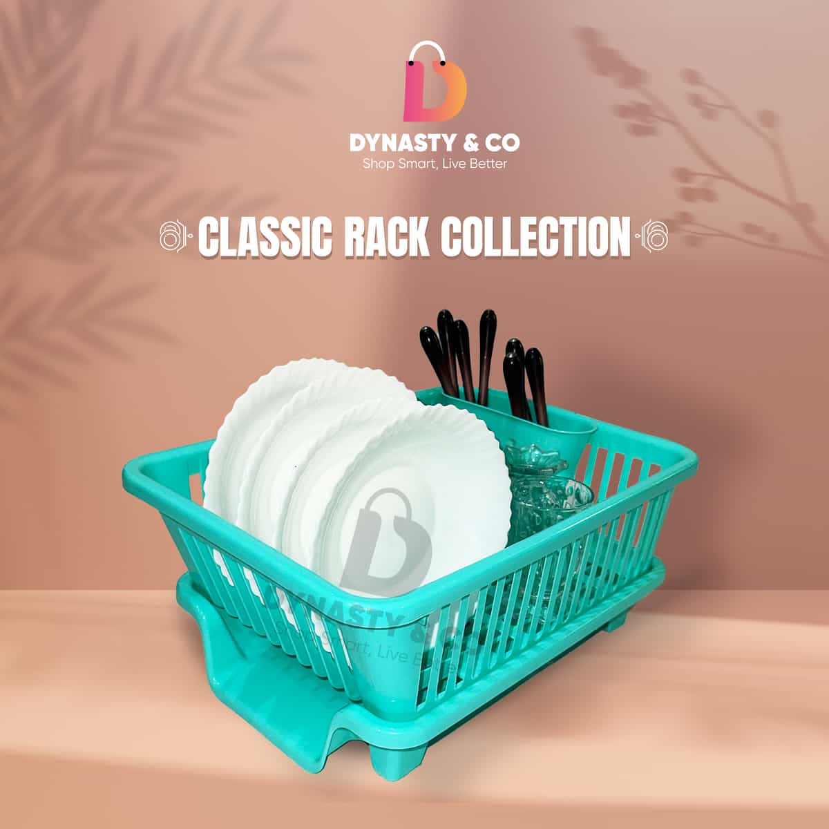 Modern Kitchen Plates Rack with Drain Tray & Spoon Holder thumbnail 8