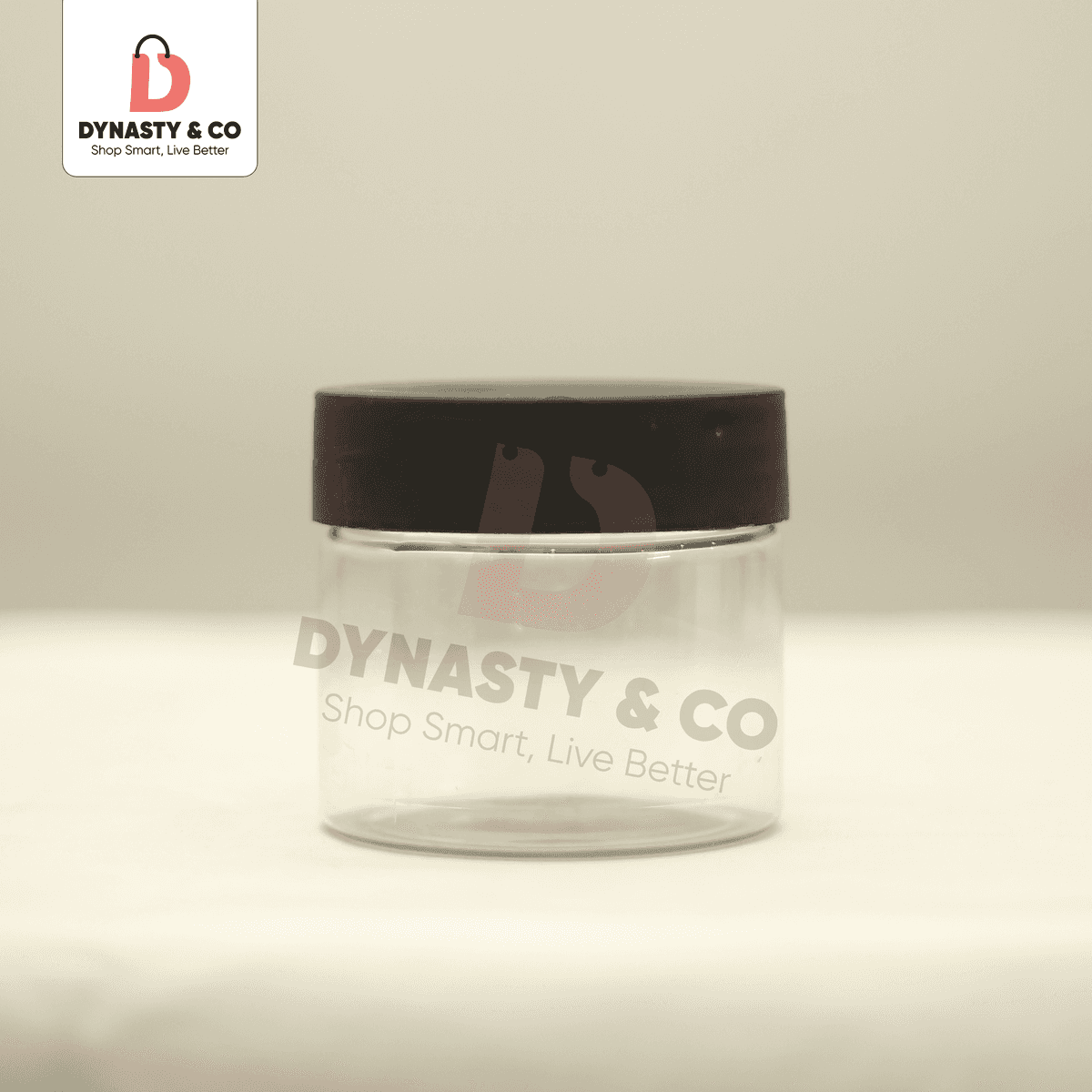 Clear Plastic Storage Jars – 120ML (62MM) with Lids thumbnail 2